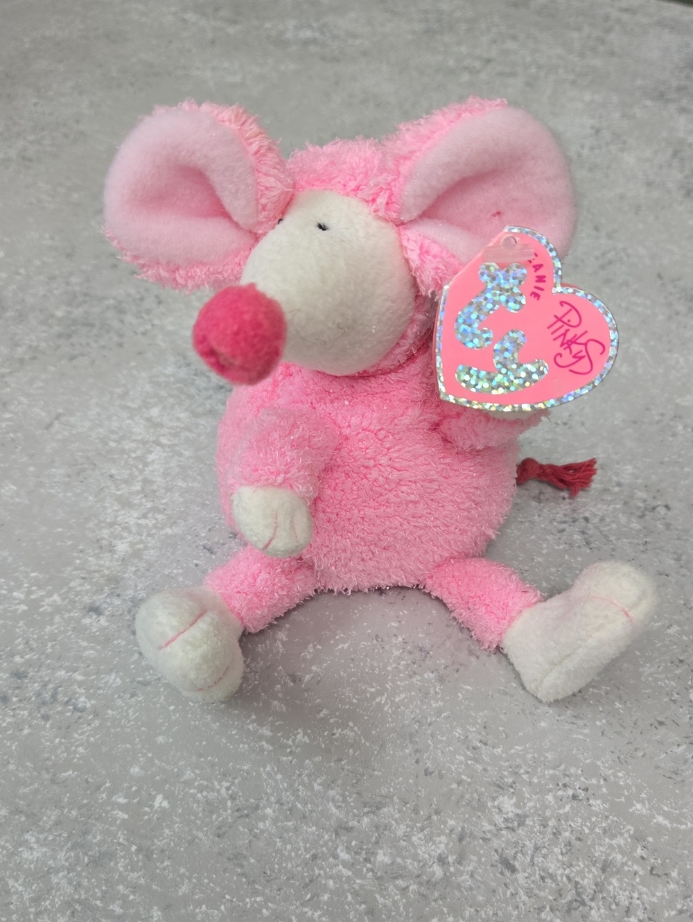 "Ratzo" Pink Plush Mouse Stuffed Toy  Part Of Pinky Collection 2004